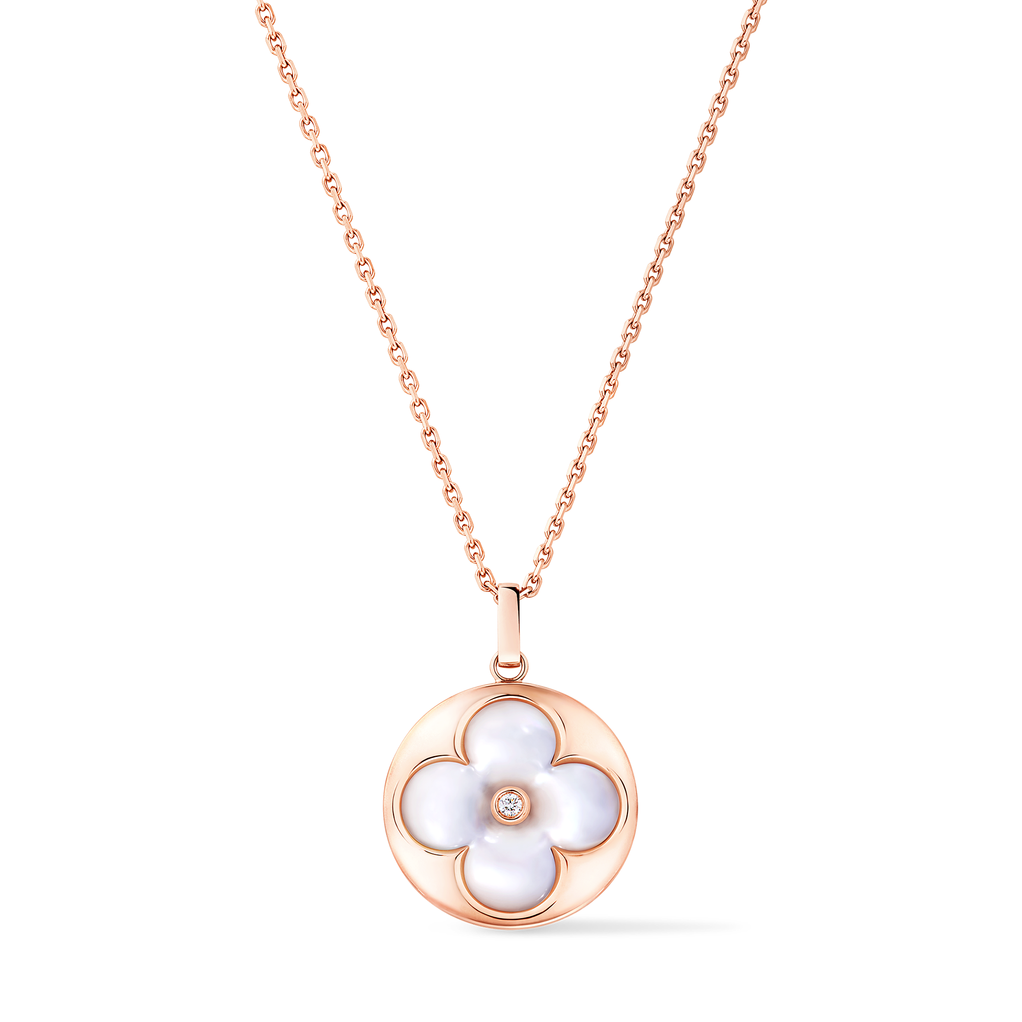 COLOR BLOSSOM XL 18K 金（粉色）贝壳钻石项链- LV | 路易威登